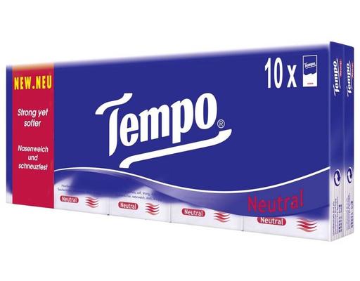 Khăn Giấy Bỏ Túi Không Mùi - Lốc 10 Gói x 10 Tờ Tempo