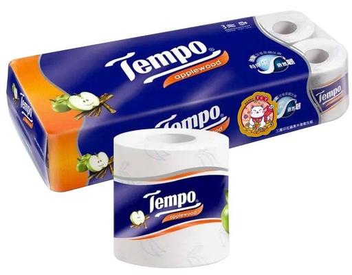 Giấy Vệ Sinh Hương Gỗ Táo 3 Lớp - Lốc 10 Cuộn Tempo