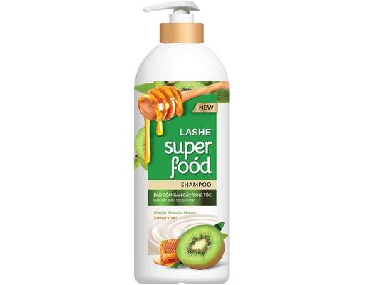 Dầu Gội Ngăn Gãy Rụng Tóc Chiết Xuất Kiwi Và Mật Ong Manuka 640g LASHE Superfood