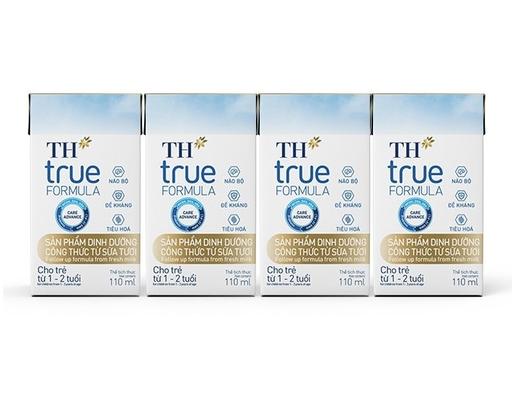 Lốc 4 Hộp Sữa Tươi Công Thức Th True Milk Formula 110ml (Cho Bé 1-2 Tuổi) - 4 Hộp x 110ml TH True Milk