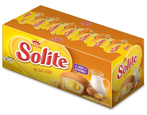 Bánh Bông Lan Kem Vị Bơ Sữa 360g Solite