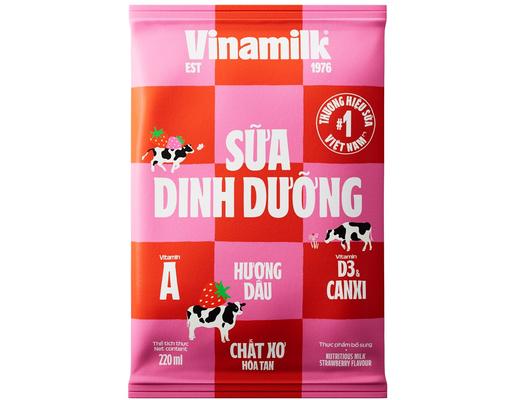 Sữa Dinh Dưỡng Vinamilk Hương Dâu Chai 220ml Vinamilk