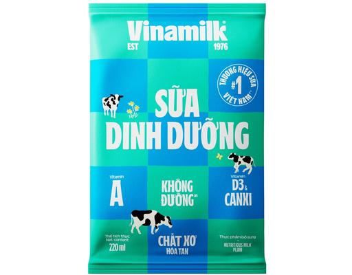 Sữa Dinh Dưỡng Không Đường Vinamilk Bịch 220ml Vinamilk