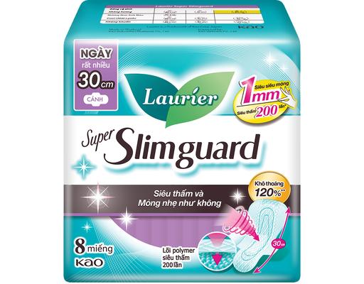 Băng Vệ Sinh Đêm Siêu Mỏng 1mm 30cm 8 Miếng Laurier