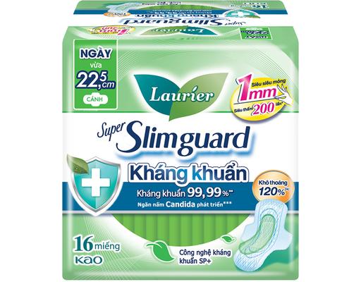 Băng Vệ Sinh Kháng Khuẩn Siêu Mỏng Cánh 1mm 22.5cm 16 Miếng Laurier