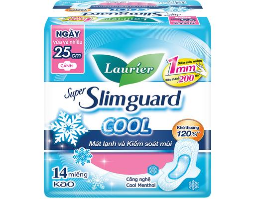 Băng Vệ Sinh Cool Siêu Mỏng & Kiểm Soát Mùi 25cm 14 Miếng Laurier
