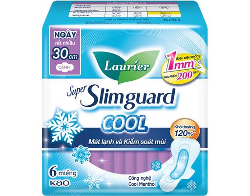 Băng Vệ Sinh Siêu Mỏng 1mm Có Cánh & Kiểm Soát Mùi 30cm 6 Miếng Laurier