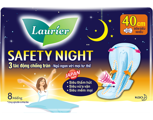Băng Vệ Sinh Ban Đêm 40cm 8 Miếng Laurier
