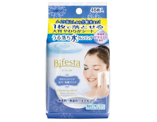 Khăn Ướt Tẩy Trang Dưỡng Ẩm Và Sáng Da Cleansing Sheet Brightup O 46 Miếng Bifesta