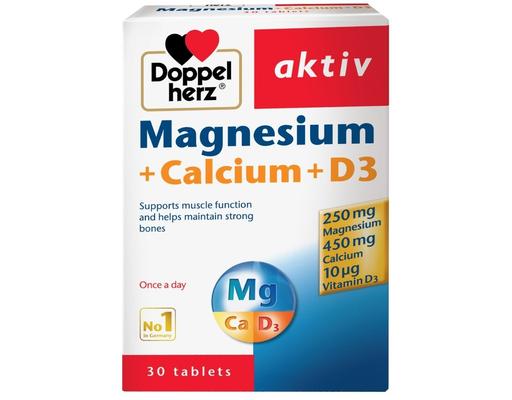 Thực Phẩm Bảo Vệ Sức Khỏe Viên Uống Bổ Sung Magnesium + Calcium + D3 30 Viên Doppelherz