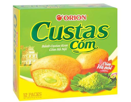 Hộp 12 Bánh Custas Kem Cốm Hà Nội 276g Orion