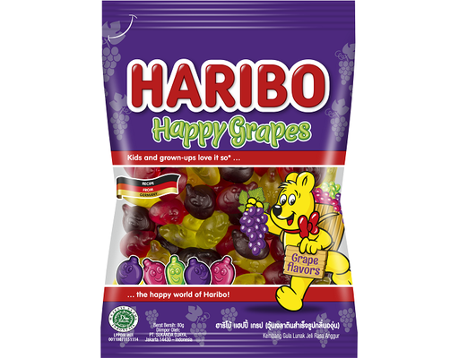 Kẹo Dẻo Happy Grapes 80g Haribo