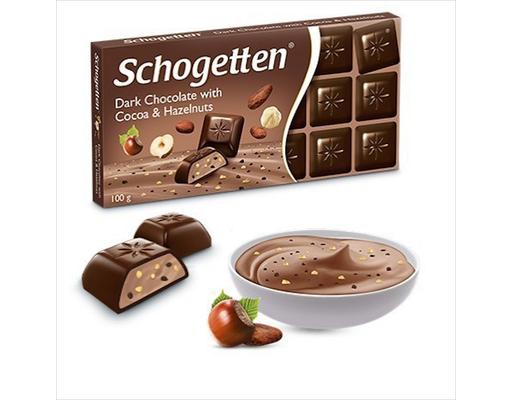 Socola Đắng Nhân Cacao Hạt Phỉ 100g Schogetten