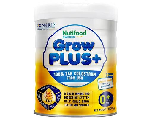 Sữa Bột Growplus+ Vàng Cho Bé 0-12 Tháng 800g Nutifood