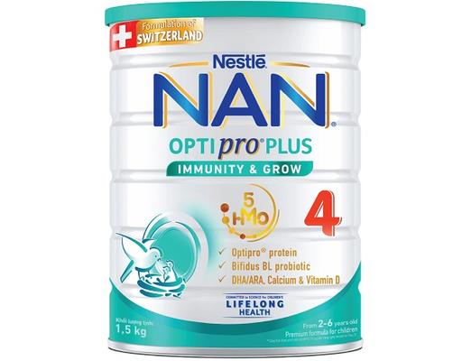Sữa Bột Nan Optipro Plus 5HMOS Số 4 Cho Bé 2-6 Tuổi 1.5kg Nestlé