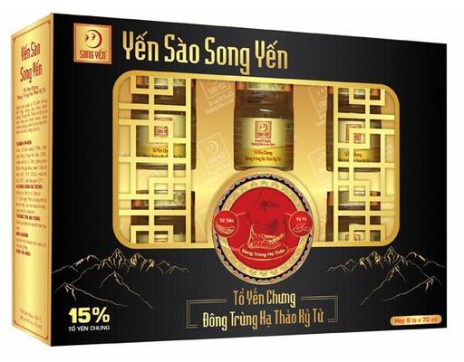 Tổ Yến Chưng Đông Trùng Hạ Thảo Kỷ Tử - 6 Lọ x 70ml Song Yến