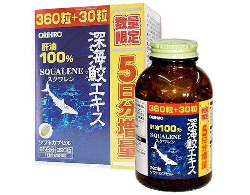 Thực Phẩm Bảo Vệ Sức Khỏe Viên Uống Dầu Gan Cá Mập 390 Viên Orihiro