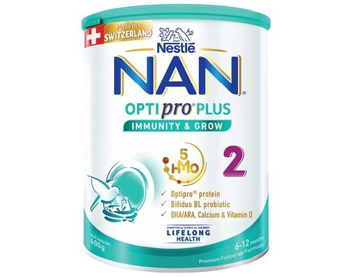 Sữa Bột Nan Optipro Plus 5HMOS Số 2 Cho Bé 6-12 Tháng 400g Nestlé