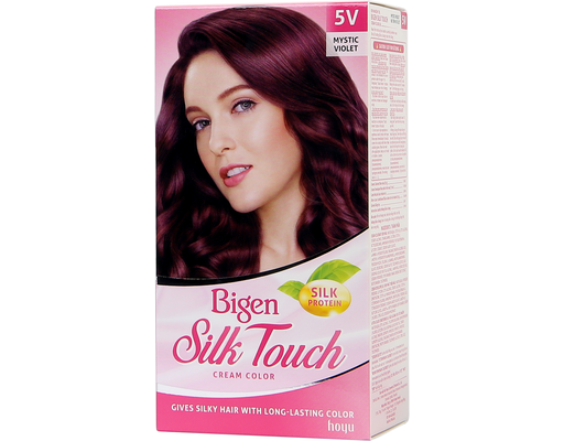 Kem Nhuộm Tóc Silk Touch Màu 5V - Đỏ Tím Violet 80ml Bigen