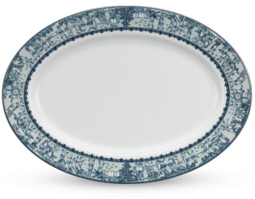 Dĩa Oval 25cm Jasmine Vinh Quy Nhạt Minh Long