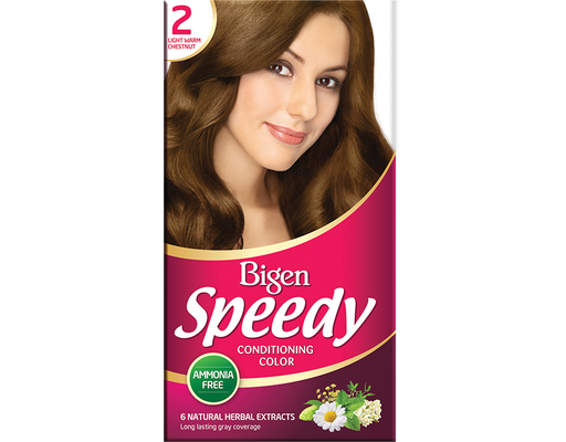 Kem Nhuộm Tóc Speedy Conditioning Color 2 - Màu Nâu Hạt Dẻ Ánh Vàng 40g Bigen