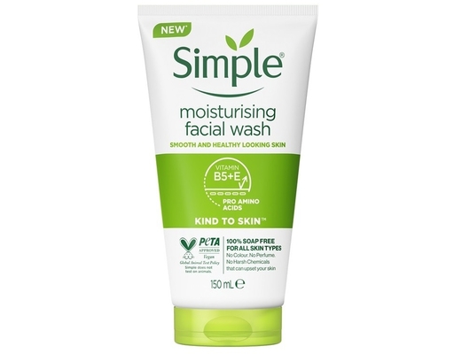 Sữa Rửa Mặt Sạch Sâu Cho Da Thường Moisturising Facial Wash 150ml Simple