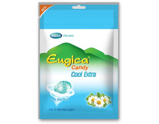 Kẹo Ngâm Thảo Dược Eugica Candy Cool Extra Túi 15 Viên 35g MEGA We care