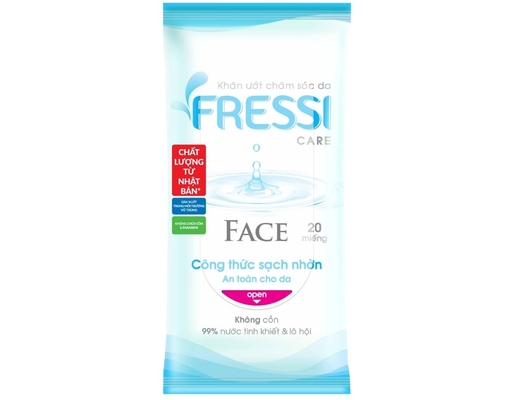 Khăn Ướt Care Face Sạch Nhờn An Toàn Cho Da 20 Tờ Fressi