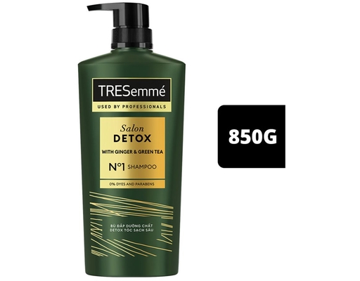 Dầu Gội Salon Detox Gừng Trà Xanh Sạch Sâu 850g TRESemmé