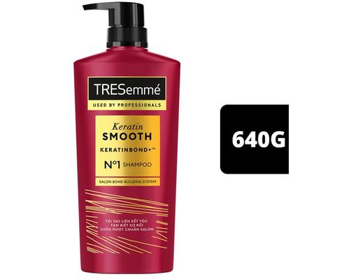 Dầu Gội Keratin Smooth Vào Nếp Suôn Mượt 640g TRESemmé