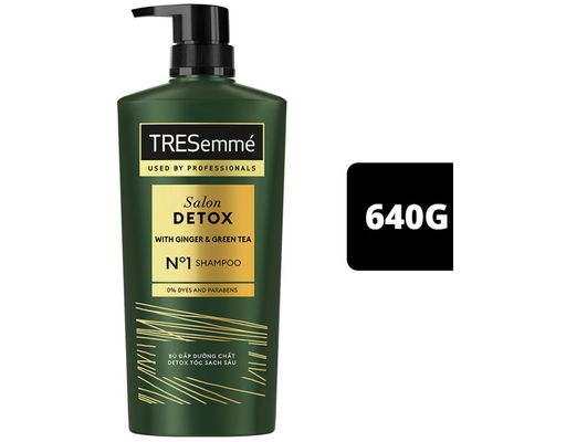 Dầu Gội Salon Detox Gừng Trà Xanh Sạch Sâu 640g TRESemmé