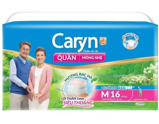 Caryn Tã Quần Người Lớn Mỏng Nhẹ Size M16 Bụng 60-85cm