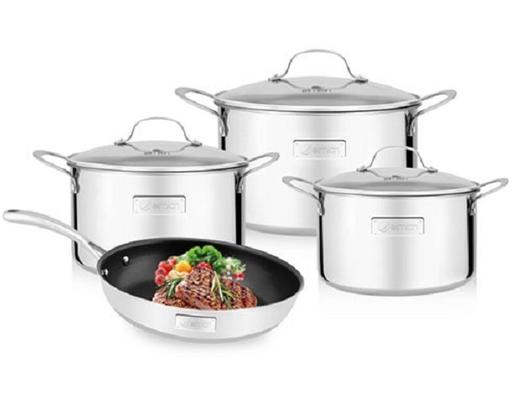 Elmich Bộ Nồi Chảo Inox 304 Liền Khối Tri-MAX 3742