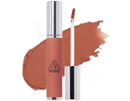 Son Kem Lì Hazy Lip Clay Màu Cam Đào #Butter Beige 4g 3CE