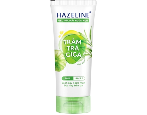 Gel Rửa Mặt Dịu Nhẹ Ngừa Mụn Từ Matcha Và Tràm Trà Cica 100g Hazeline