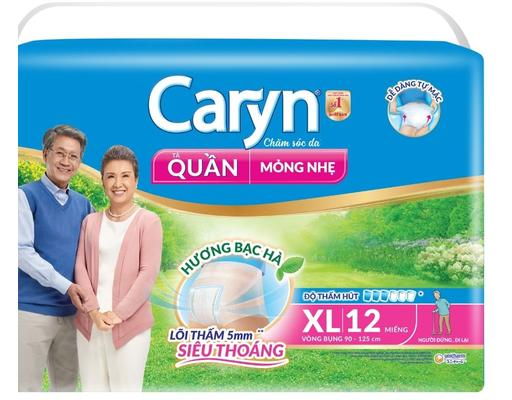 Caryn Tã Quần Mỏng Nhẹ Size XL12 Cho Vòng Bụng 90-125cm