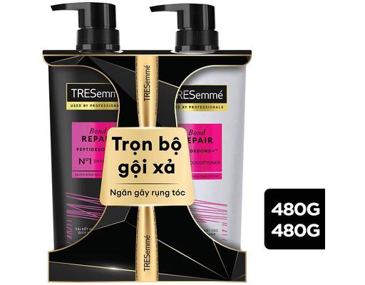 Bộ Dầu Gội + Dầu Xả Salon Rebond Ngăn Hư Tổn Gãy Rụng 480g TRESemmé