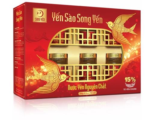 Hộp Nước Yến Nguyên Chất 15% 6x70ml Song Yến