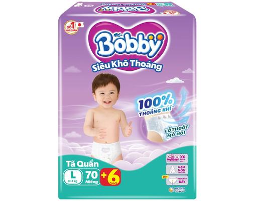 Bobby Tã Quần Siêu Khô Thoáng L70 Cho Bé 9-13kg 70 Miếng