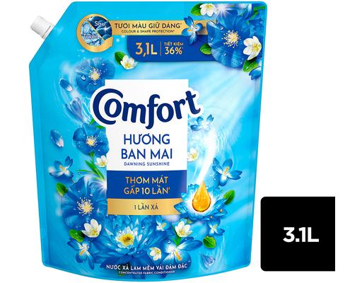 Nước Xả Vải Giữ Màu 1 Lần Xả Hương Ban Mai 3.1L Comfort