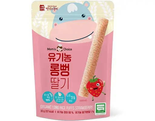 Bánh Gạo Lứt Thanh Dài Vị Dâu 30g Mom's Choice