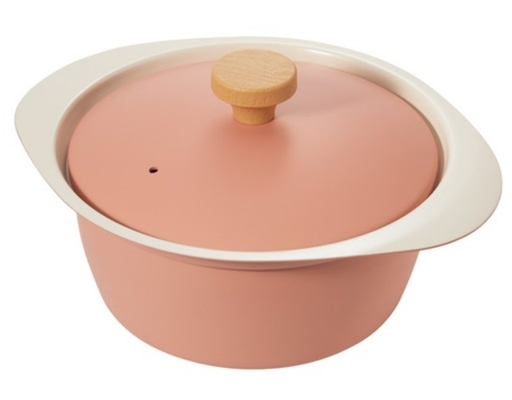 HÓME CÓORDY Nồi Nhôm Phủ Gốm DA24 Màu Hồng Size 24cm