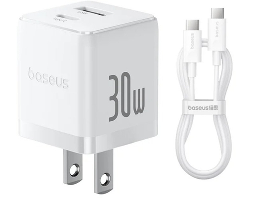 Bộ Sạc Nhanh Palm C+U 30W US Màu Trắng Baseus
