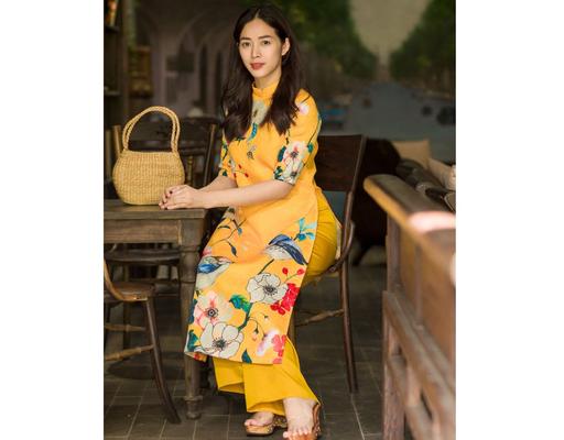 Áo Dài Gấm Vàng AD14-V F2 Fashion & Freedom