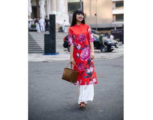 Áo Dài Gấm Đỏ AD14-DMD F2 Fashion & Freedom