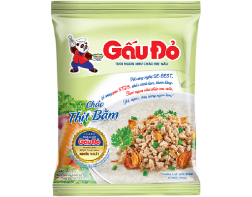 Cháo Thịt Bằm Gấu Đỏ Gói 50G Gấu đỏ