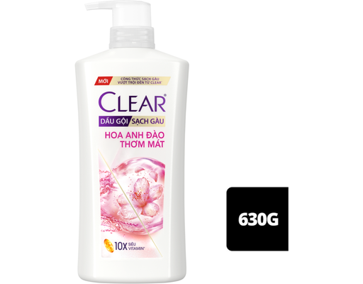 Dầu Gội Sạch Gàu Hoa Anh Đào Băng Lạnh Thơm Mát 630g Clear