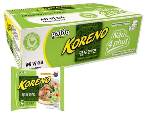 Thùng 24 Gói Mì Nấu Koreno Paldo Vị Gà Gói 100g Koreno