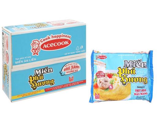 Thùng 24 Gói Miến Phú Hương Vị Thịt Heo Nấu Măng Gói 54g ACECOOK
