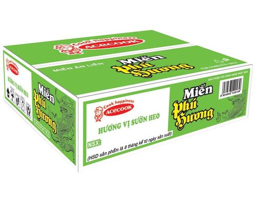 Thùng 24 Gói Miến Phú Hương Vị Sườn Heo Gói 55g ACECOOK